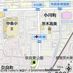 大阪府茨木市新中条町10-14周辺の地図