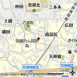 愛知県蒲郡市形原町前野周辺の地図