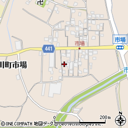 兵庫県たつの市揖保川町市場200周辺の地図