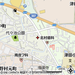 大阪府枚方市野村中町36-10周辺の地図