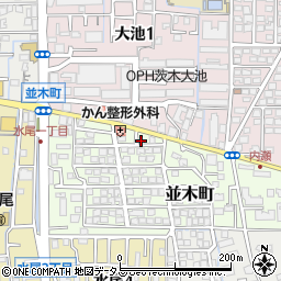 大阪府茨木市並木町13-15周辺の地図