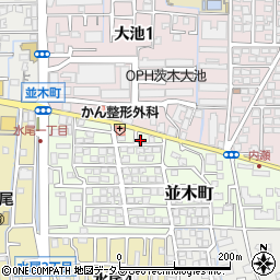 大阪府茨木市並木町13-15周辺の地図