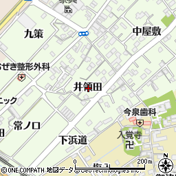 愛知県豊川市御津町西方井領田周辺の地図