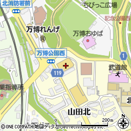 大阪府吹田市山田北6-1周辺の地図