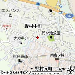 大阪府枚方市野村中町25-5周辺の地図