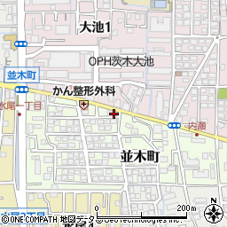 大阪府茨木市並木町13-8周辺の地図