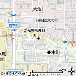 大阪府茨木市並木町13-16周辺の地図