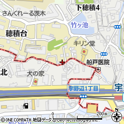 大阪府茨木市穂積台2-18周辺の地図