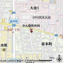 大阪府茨木市並木町13-20周辺の地図