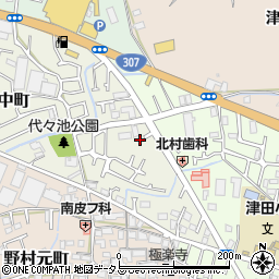 大阪府枚方市野村中町36-9周辺の地図