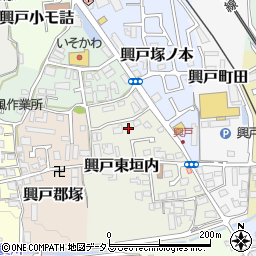 京都府京田辺市興戸東垣内21周辺の地図