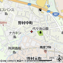 大阪府枚方市野村中町25-8周辺の地図