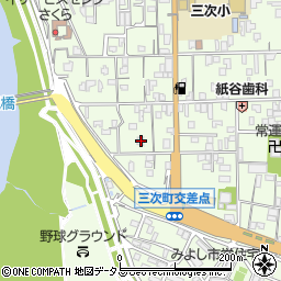 広島県三次市三次町1338-1周辺の地図