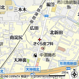 愛知県蒲郡市形原町広田34-4周辺の地図