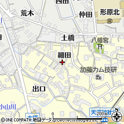 愛知県蒲郡市形原町細田29周辺の地図