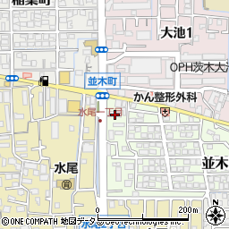 大阪府茨木市並木町1-9周辺の地図