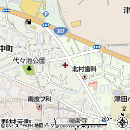 大阪府枚方市野村中町36周辺の地図