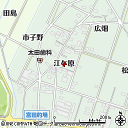 愛知県西尾市吉良町富田江ケ原周辺の地図