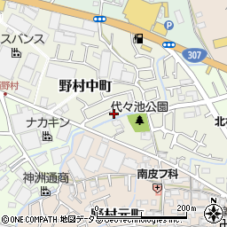 大阪府枚方市野村中町25-10周辺の地図