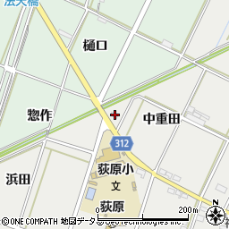 愛知県西尾市吉良町荻原中重田4周辺の地図