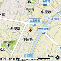 愛知県西尾市一色町一色下屋敷20周辺の地図