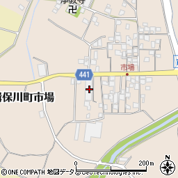 兵庫県たつの市揖保川町市場363周辺の地図