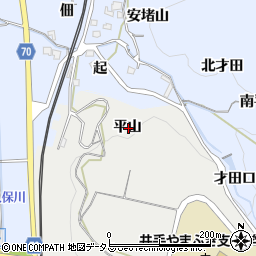 京都府綴喜郡井手町井手平山周辺の地図