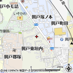 京都府京田辺市興戸東垣内11-4周辺の地図