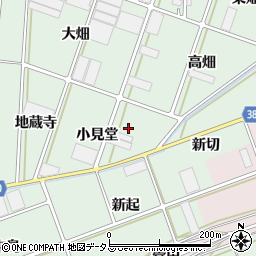 愛知県豊川市院之子町小見堂周辺の地図