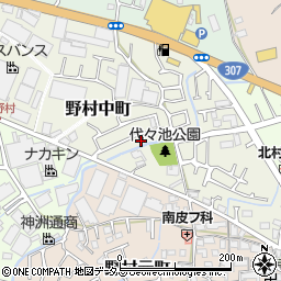 大阪府枚方市野村中町25-12周辺の地図