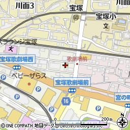ローソン宝塚栄町一丁目店周辺の地図