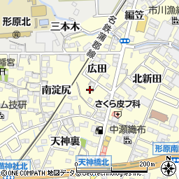愛知県蒲郡市形原町広田29周辺の地図