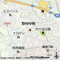 大阪府枚方市野村中町24-4周辺の地図
