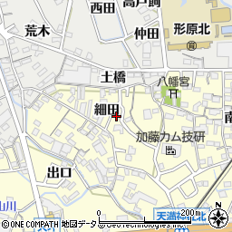 愛知県蒲郡市形原町細田28周辺の地図