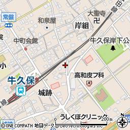 愛知県豊川市牛久保町城跡2周辺の地図