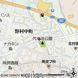 大阪府枚方市野村中町25-15周辺の地図