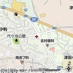 大阪府枚方市野村中町36-5周辺の地図