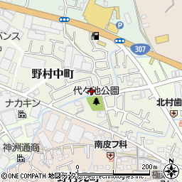 大阪府枚方市野村中町25-16周辺の地図