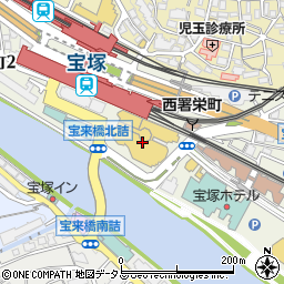 西尾呉服　宝塚店周辺の地図