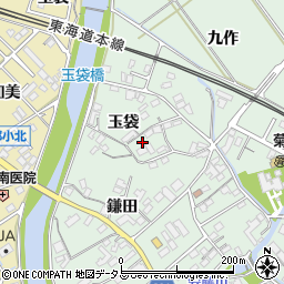 愛知県豊川市御津町下佐脇玉袋22周辺の地図