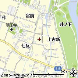 愛知県西尾市一色町大塚周辺の地図