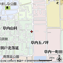 京都府京田辺市草内山科55周辺の地図