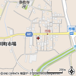 兵庫県たつの市揖保川町市場196周辺の地図