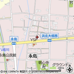 静岡県浜松市浜名区永島1158周辺の地図