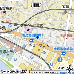 宝塚土地建物周辺の地図