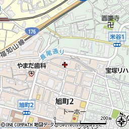 宝塚旭町郵便局周辺の地図