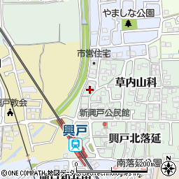 京都府京田辺市草内山科8周辺の地図