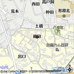 愛知県蒲郡市形原町細田周辺の地図