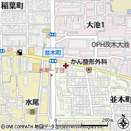 大阪府茨木市並木町1-6周辺の地図
