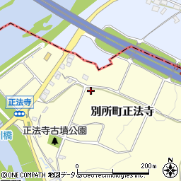 兵庫県三木市別所町正法寺569周辺の地図